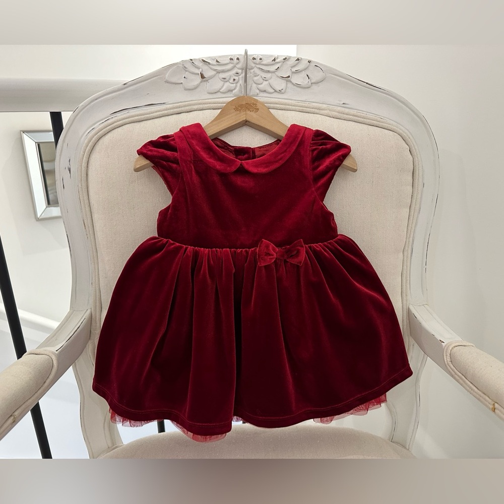 🐇 Baby 9~12 Mth H&M Red Velvet Dress